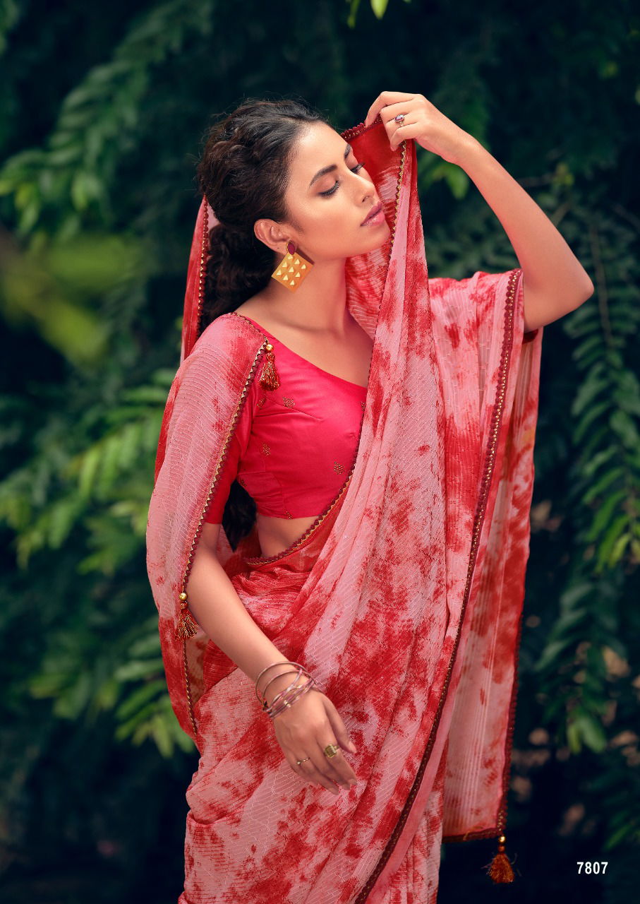 Kashvi Almora Latest Designer Fancy Festive Wear Georgette Saree Collection